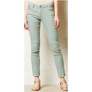 Anthro AG Stevie Zip Ankle Slim Straight Jeans